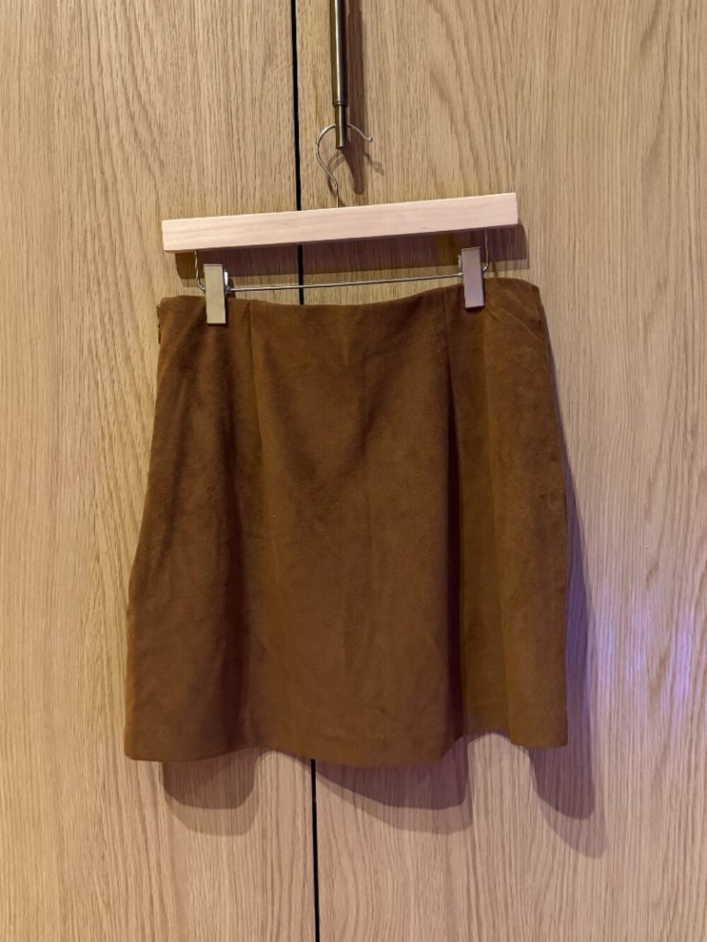 Abercrombie Women's Vegan Suede Mini Skort - Brown - Small